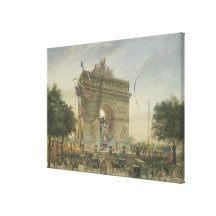 The Funeral of Victor Hugo  1885 Stretched Canvas Print