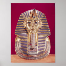 The funerary mask of Tutankhamun Print