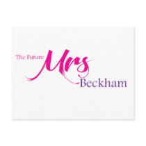 The Future Mrs Beckham Postcards