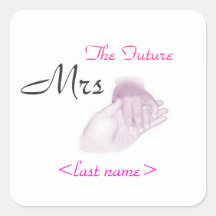 The future Mrs Square Stickers