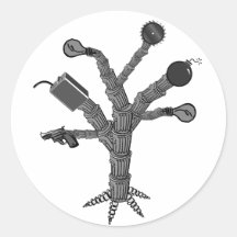 The future tree round sticker