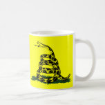 The Gadsden Rattlesnake Black on Yellow Mugs