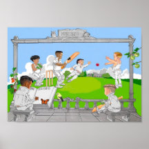 The game of cricket poster
