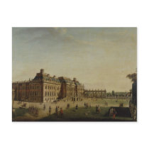 The garden front of the town castle, 1773 postcard