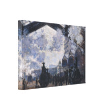 The gare St Lazare by Claude Monet Canvas Print