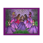 The Gathering of Belly Dancers in Purple postcards