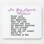 The gay [weekend] agenda mousepads