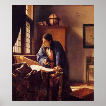 The Geographer by Johannes Vermeer Print