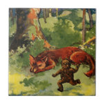 The Gingerbread Boy and the Fox Ceramic Tiles
