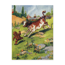 The Gingerbread Boy & the Cow Post Card
