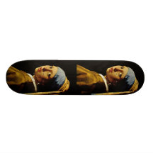 The Girl with a Turban/Girl with the Pearl Earring Skateboard