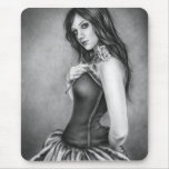 The girl with the rose Mousepad