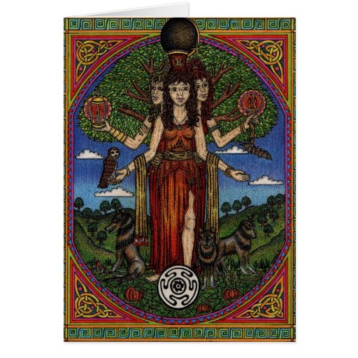 the goddess hecate (image and synbols) 001 t, gift greeting card