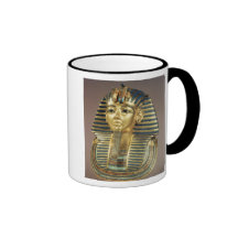 The gold funerary mask, from tomb of coffee mugs