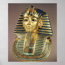 The gold funerary mask, from tomb of posters