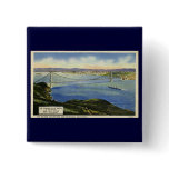 The Golden Gate Bridge Vintage Postcard buttons
