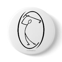 The Golfer... Pinback Buttons