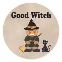 The Good Witch Round Stickers