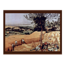 The Grain Harvest Month (August),  By Bruegel D. Post Card