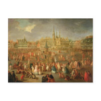 The Grand Place during Mardi Gras, Cambrai, 1765 Post Cards