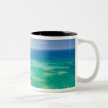 The Great Barrier Reef, aerial view of Green 2 Mug