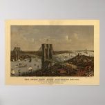 The Great East River Suspension Bridge Print