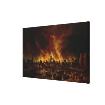 The Great Fire of London in 1666 Stretched Canvas Prints