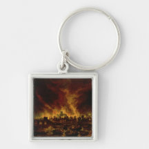 The Great Fire of London in 1666 Keychains