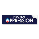 The Great Oppression white bumper stickers