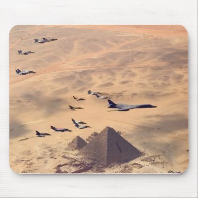 The Great Pyramid of Giza Mousepad by Onomonopia
