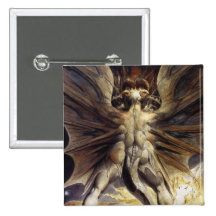 "The Great Red Dragon & the Woman Clothed in Sun" Pinback Button