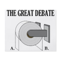 The Great Toilet Paper Bathroom Debate Personalised Flyer