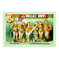 The Great Wallace Shows ~ Vintage Circus Poster posters