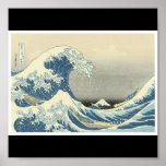 "The Great Wave"  Japanese painting c. 1830-1832 posters