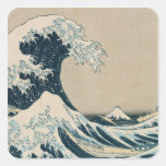 The Great Wave of Kanagawa Square Stickers