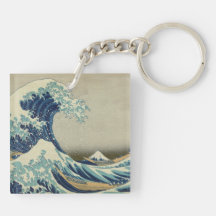 The Great Wave off Kanagawa Square Acrylic Keychain