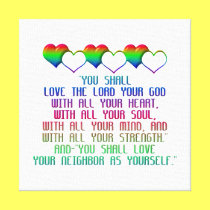 The Greatest Commandment canvas prints