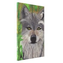 THE GREY WOLF canvas Gallery Wrapped Canvas