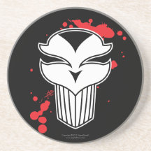The Grin Grinning Skull with Blood Splats Coasters