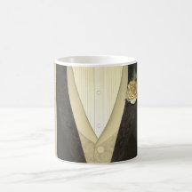 The Groom "His" (ivory) Wedding Coffee Mugs