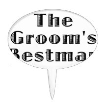 The Grooms Bestman Oval Cake Topper