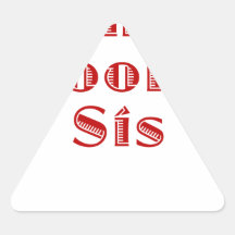 The Grooms Sis Triangle Sticker