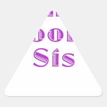 The Grooms Sis Triangle Sticker