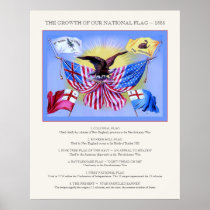 The Growth of our National Flag ~ Vintage Posters