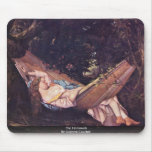 The Hammock By Gustave Courbet mousepads