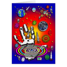 The Hand of Humanity in Space II Greeting Card