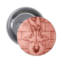 The Hanged Man Tarot Card Pinback Button