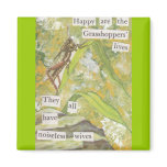The Happy Grasshoppers Refrigerator Magnets
