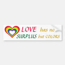 The Heart of Colours Bumper Stickers