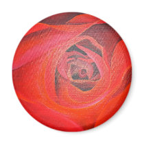 The Heart of the Rose Fridge Magnet